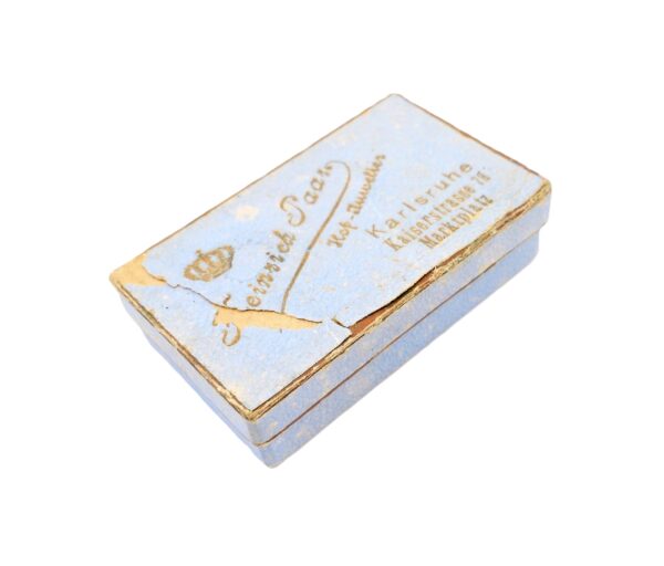 Etui - Schachtel des Hof-Juwelier Heinrich Paar, Kaiserstrasse 78, Marktplatz, Karlsruhe