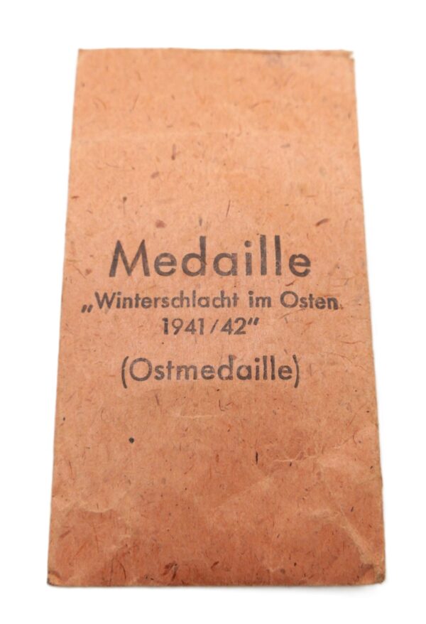 Verleihungstüte zur Medaille Winterschlacht im Osten - Hersteller Steinhauer & Lück, Lüdenscheid