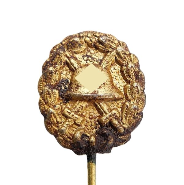 13 mm Miniatur zum Verwundetenabzeichen Gold - 1. Form - VWA