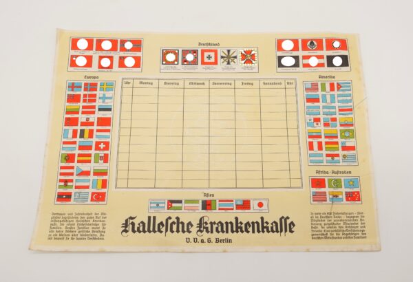 Stundenplan - Hallesche Krankenkasse - Fahnentafel