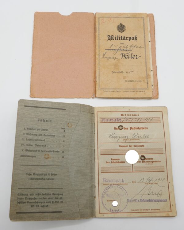 Kleiner Dokumentennachlass - Militärpaß 1. WK - Wehrpaß 2. WK - Personalausweis – Bild 2