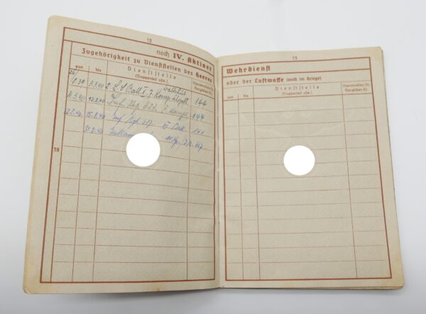 Kleiner Dokumentennachlass - Militärpaß 1. WK - Wehrpaß 2. WK - Personalausweis – Bild 8