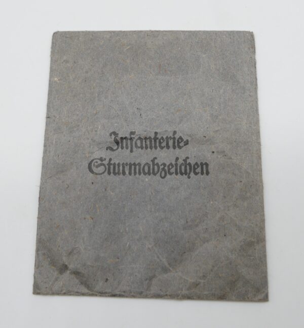 Infanterie Sturmabzeichen Silber - L/51 für E. Ferd. Wiedmann - Mit der Verleihungstüte – Bild 6
