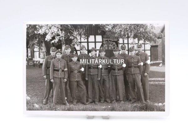 Postkarte - Foto NSFK - Flieger HJ (Hitlerjugend) im seltenen Arbeitsanzug