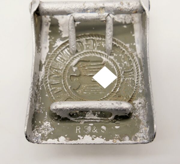 Koppelschloss Heer - Aluminium mit Restfarbe - Hersteller R.S. & S. (Rudolf Sieper & Sohn, Lüdenscheid) – Bild 4