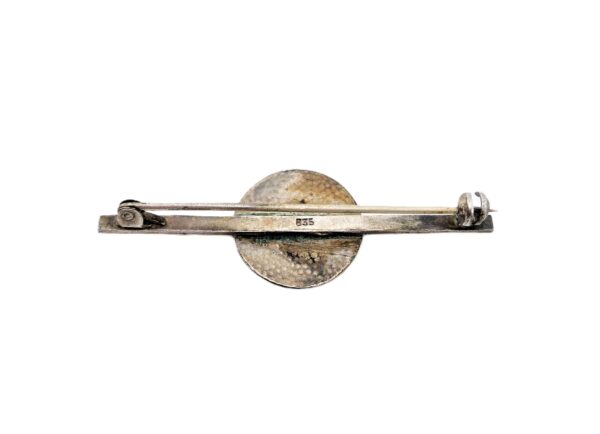 Brosche - Deutscher Hauptverein (Blaues Kreuz) - Mitgliedsabzeichen mit Eichenlaub - 835er Silber – Bild 4