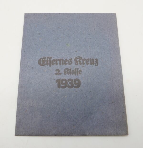 Verleihungstüte Eisernes Kreuz 2. Klasse – Hersteller: Carl Forster & Graf, Schwäb. Gmünd