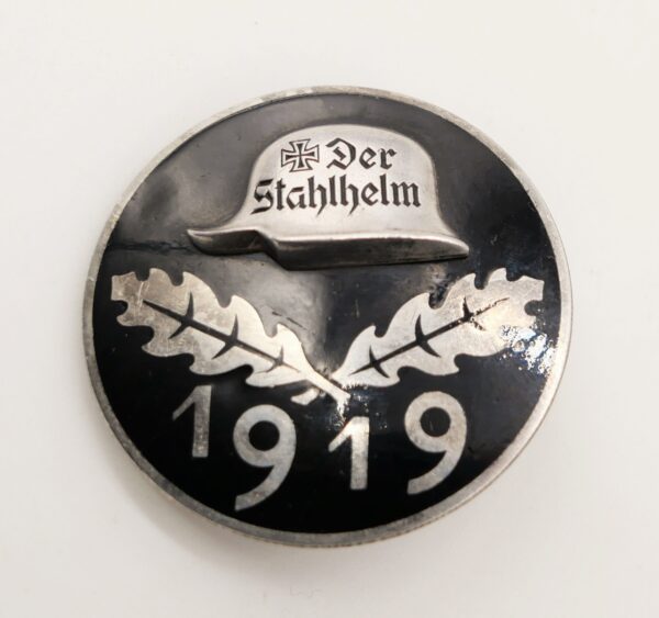 Eintrittsabzeichen Stahlhelmbund 1919 - Hersteller STH (Stahlhof Magdeburg) - 800er Silber – Bild 2