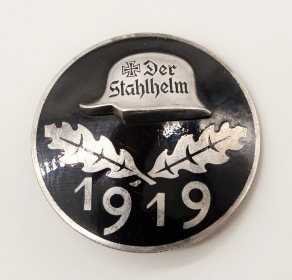 Eintrittsabzeichen Stahlhelmbund 1919 - Hersteller STH (Stahlhof Magdeburg) - 800er Silber