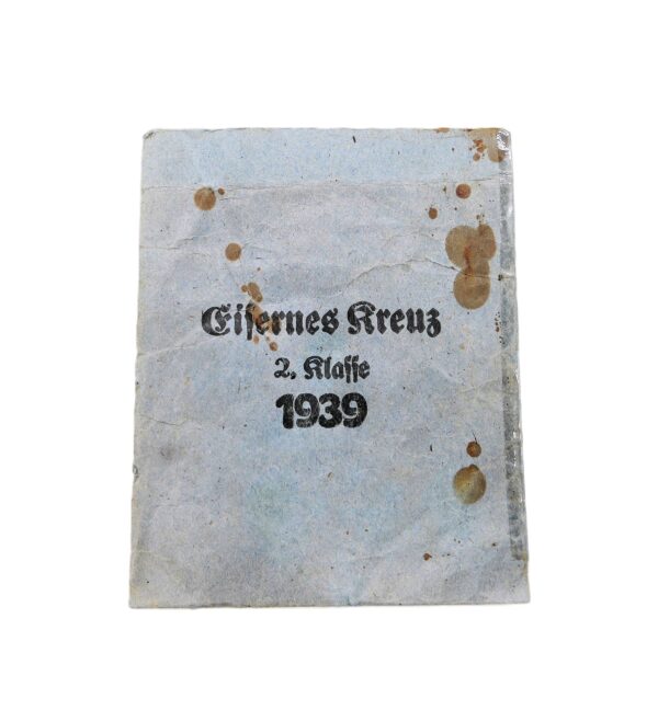 Verleihungstüte zum Eisernes Kreuz 2. Klasse – Hersteller Ordenfabrik Fritz Zimmermann, Stuttgart - EK
