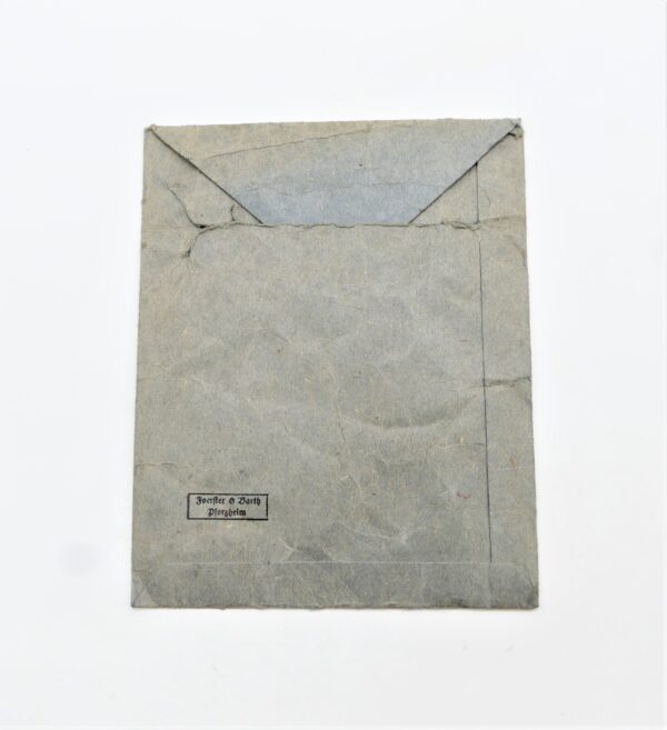 Verleihungstüte zum Ehrenkreuz der Deutschen Mutter 2. Stufe - Hersteller Foerster & Barth, Pforzheim - Mutterkreuz - MK – Bild 2