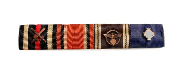 Feldspange - Preussen, Rot-Kreuz-Medaille - FEK - DRK - Bronzene Dienstauszeichnung der NSDAP mit Auflage - TD - Bandspange – Bild 2