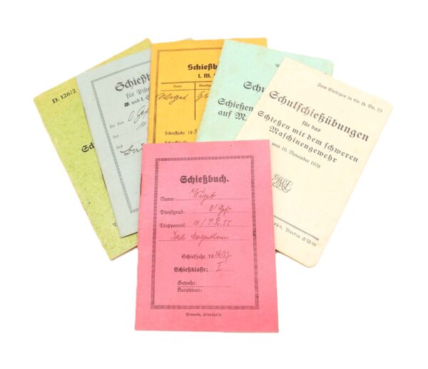 3 x Schießbuch - Schulschußübungen - Schußtafel des Obergefreiten Wiget 11./I.R. 55 - Infanterie