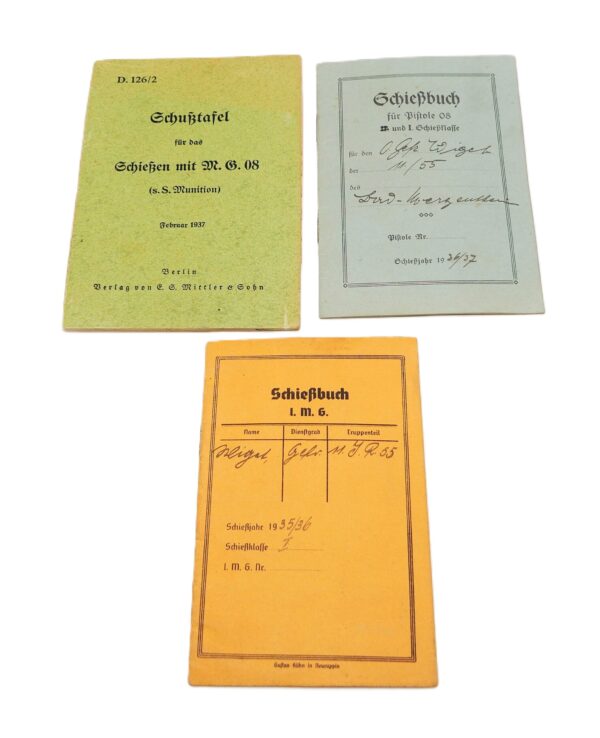 3 x Schießbuch - Schulschußübungen - Schußtafel des Obergefreiten Wiget 11./I.R. 55 - Infanterie – Bild 3