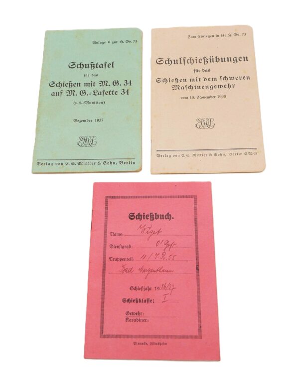 3 x Schießbuch - Schulschußübungen - Schußtafel des Obergefreiten Wiget 11./I.R. 55 - Infanterie – Bild 2