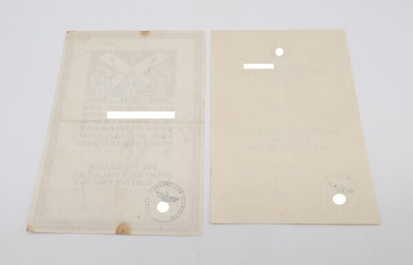 Schmuckurkunde - Medaille Winterschlacht im Osten - Verleihungsurkunde Kriegsverdienstkreuz – Bild 5