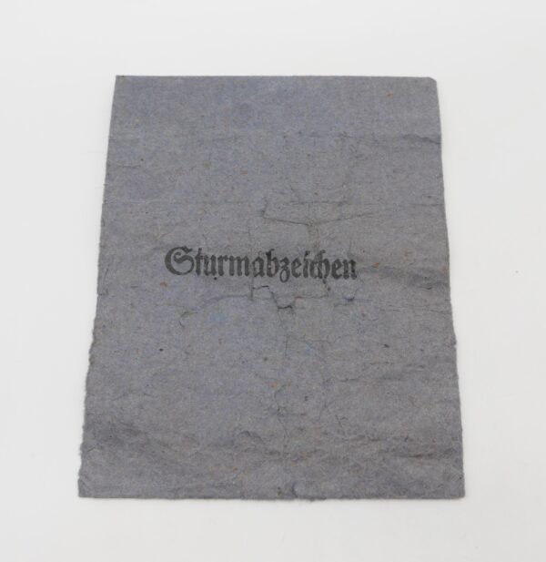 Allgemeines Sturmabzeichen – ASA – Hersteller F.O. (Friedrich Orth, Wien) mit Verleihungstüte – Bild 7