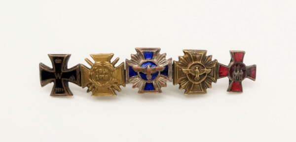 9 mm Ordenspange - EK - FEK - Dienstauszeichnung Bronze und Silber der NSDAP - Hanseatenkreuz – Bild 3