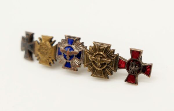 9 mm Ordenspange - EK - FEK - Dienstauszeichnung Bronze und Silber der NSDAP - Hanseatenkreuz – Bild 4