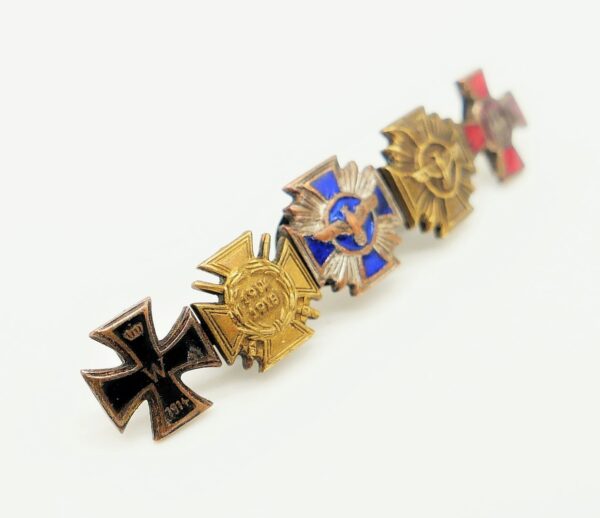 9 mm Ordenspange - EK - FEK - Dienstauszeichnung Bronze und Silber der NSDAP - Hanseatenkreuz