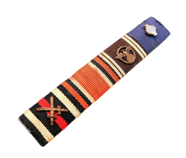 Feldspange - Preussen, Rot-Kreuz-Medaille - FEK - DRK - Bronzene Dienstauszeichnung der NSDAP mit Auflage - TD - Bandspange