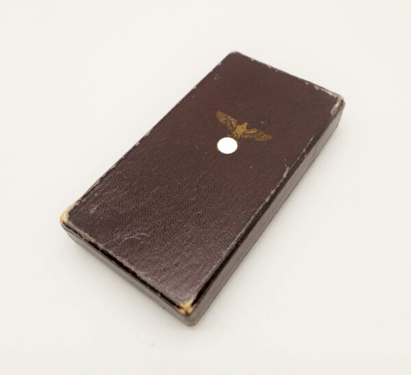 Etui zur NSDAP Dienstauszeichnung Bronze - Hersteller M1/52 Deschler & Sohn, München