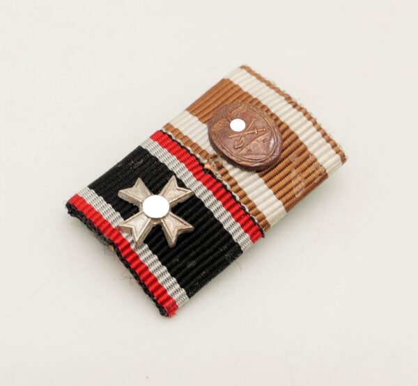 Feldspange - Kriegsverdienstkreuz 1. Kl. - Schutzwall Ehrenzeichen - 9 mm Miniatur Auflagen