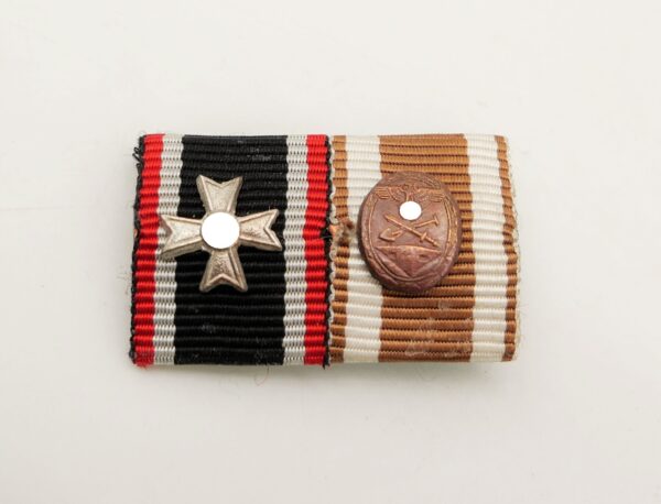 Feldspange - Kriegsverdienstkreuz 1. Kl. - Schutzwall Ehrenzeichen - 9 mm Miniatur Auflagen – Bild 2
