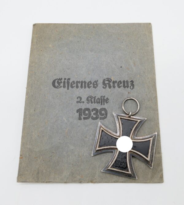 Eisernes Kreuz 2. Klasse 1939 - Hersteller 76 (Ernst L. Müller, Pforzheim) mit Verleihungstüte - EK