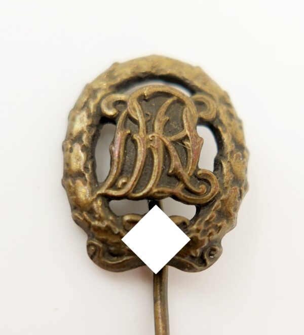 16 mm Miniatur DRL Sportabzeichen Bronze – Hersteller Wernstein, Jena