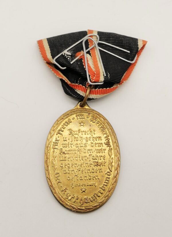 Kriegerbund Kyffhäuser - Weltkriegsmedaille 1914-1918 - Blank die Wehr – Bild 2