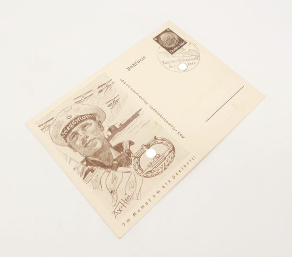 Postkarte – U Boot Kriegsabzeichen - Im Kampf um die Freiheit - Kriegsmarine