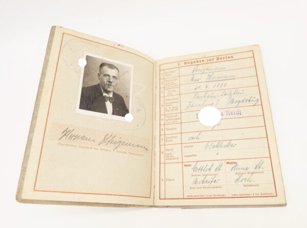 Wehrpass eines Mannes aus Lüneburg – Bild 3