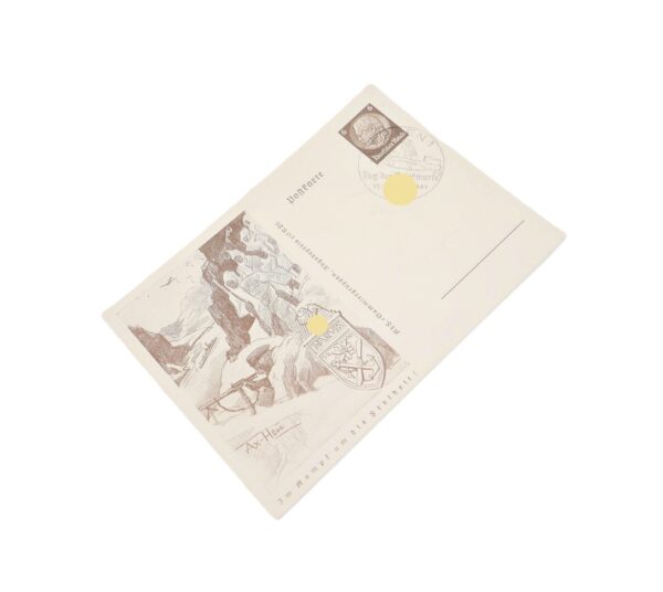 Postkarte mit Narvikschild - Ärmelschild - Narvik - Im Kampf um die Freiheit - Narvik - Schild - PK