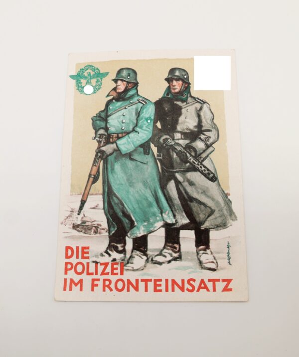Postkarte - Zum Tag der Polizei 1942 - Die Polizei im Fronteinsatz