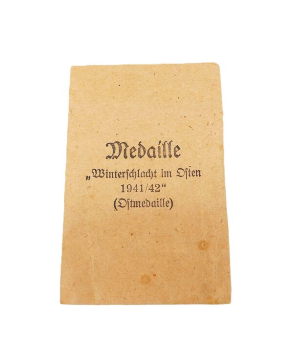 Verleihungstüte für die Medaille Winterschlacht im Osten - Hersteller Liefergemeinschaft Pforzheimer Schmuckhandwerker - Innungen - WIO
