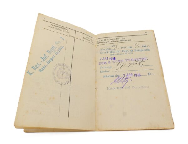 Militärpass und Arbeitsbuch 1. Weltkrieg - Wehrpass aus dem 2. Weltkrieg - Diverse Papiere eines Mannes - Landsturm – Bild 6