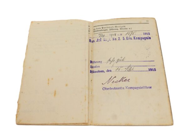 Militärpass und Arbeitsbuch 1. Weltkrieg - Wehrpass aus dem 2. Weltkrieg - Diverse Papiere eines Mannes - Landsturm – Bild 8