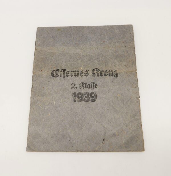 Verleihungstüte Eisernes Kreuz 2. Klasse 1939 - Hersteller J.E. Hammer & Söhne, Geringswalde