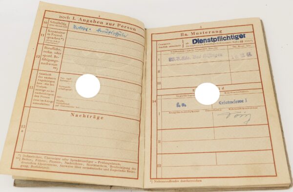 Wehrpass - RAD mit Kampfeinsatz - Aschaffenburg – Bild 4