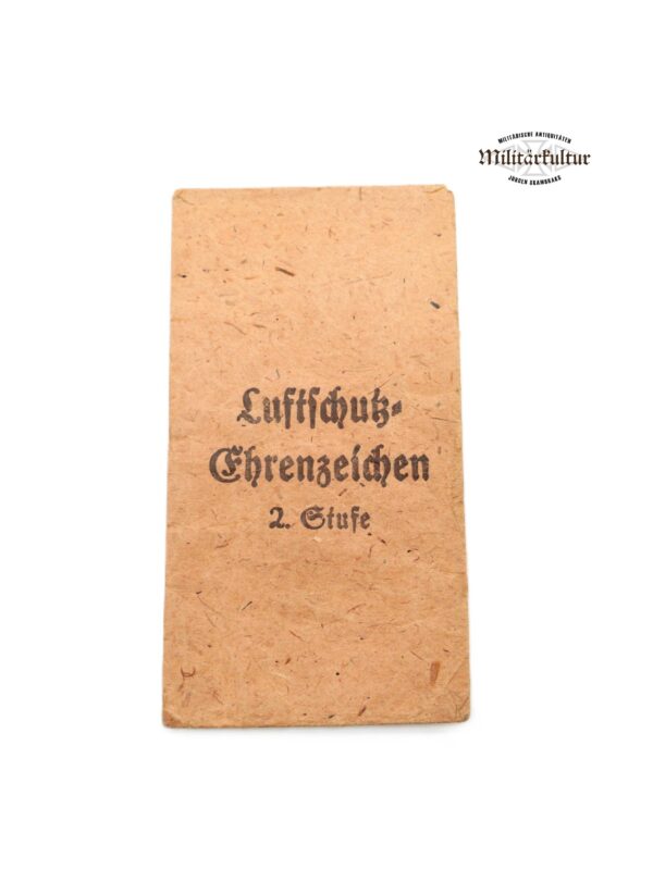 Verleihungstüte zum Luftschutz Ehrenzeichen 2. Stufe – Hersteller Foerster & Barth, Pforzheim