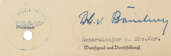 Urkunde zum Eisernen Kreuz 2. Klasse 1939 - Für einen Gefreiten des Stab II./Pz. Gren. Regt. 128 – Bild 2