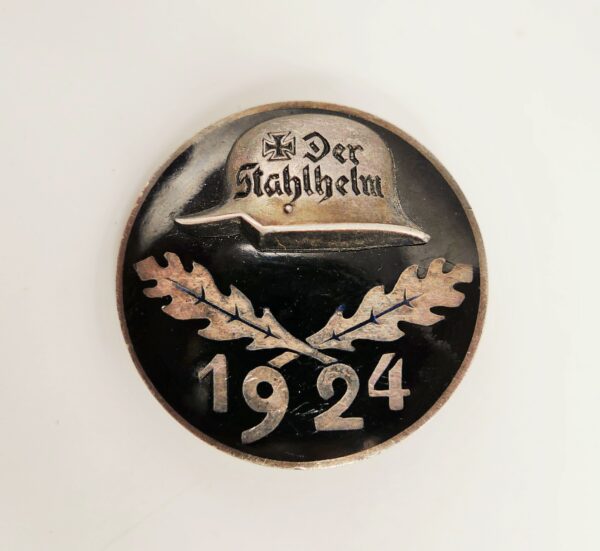 Eintrittsabzeichen Stahlhelmbund 1924 – 935 Silber - Hersteller STH (Stahlhof Magdeburg)