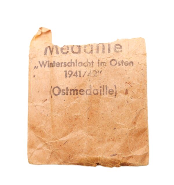Verleihungstüte zur Medaille Winterschlacht im Osten - Hersteller Steinhauer & Lück, Lüdenscheid - WIO