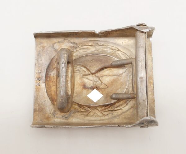 Koppelschloss der Luftwaffe - Aluminium - A 39 - Hersteller Hermann Aurich, Dresden – Bild 2