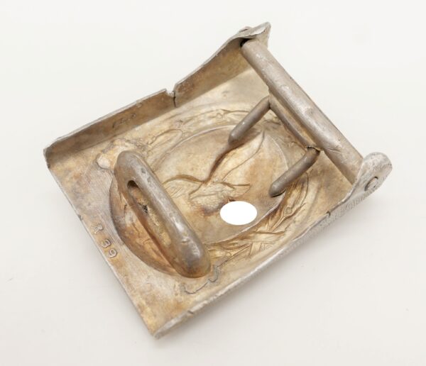 Koppelschloss der Luftwaffe - Aluminium - A 39 - Hersteller Hermann Aurich, Dresden – Bild 3