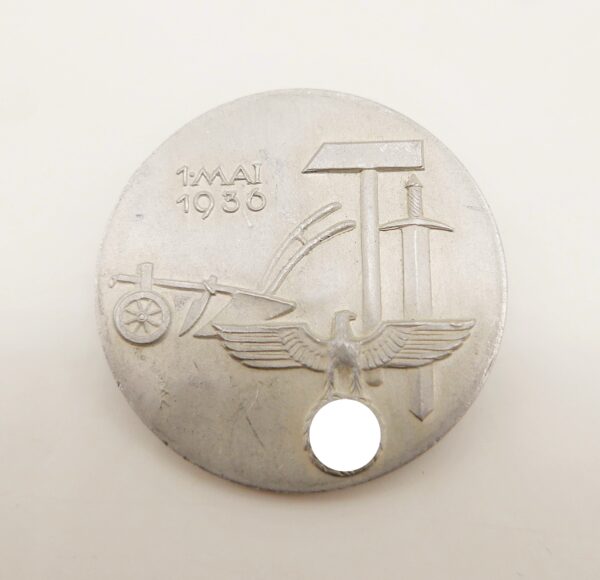 Abzeichen 1. Mai 1936 - Hersteller W. ANNETSBERGER, MÜNCHEN 2 SW