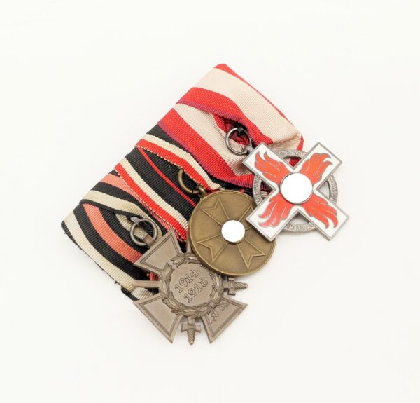 3er Ordensspange - FEK - Kriegsverdienstmedaille - Reichsfeuerwehr (Feuerwehr) – Ehrenzeichen 2. Stufe