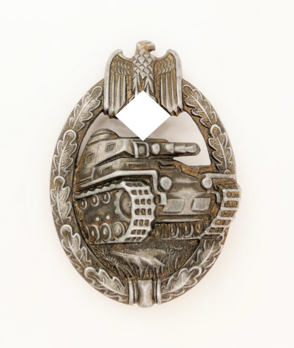 Panzerkampfabzeichen Bronze - Hohlprägung - Hersteller A (Assmann & Söhne, Lüdenscheid)
