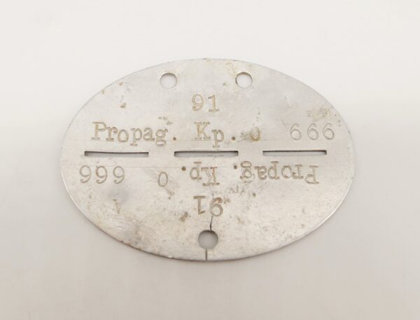 Erkennungsmarke 91 - Propag. Kp. 666 - Selten - EKM - Dogs Tag – Bild 2